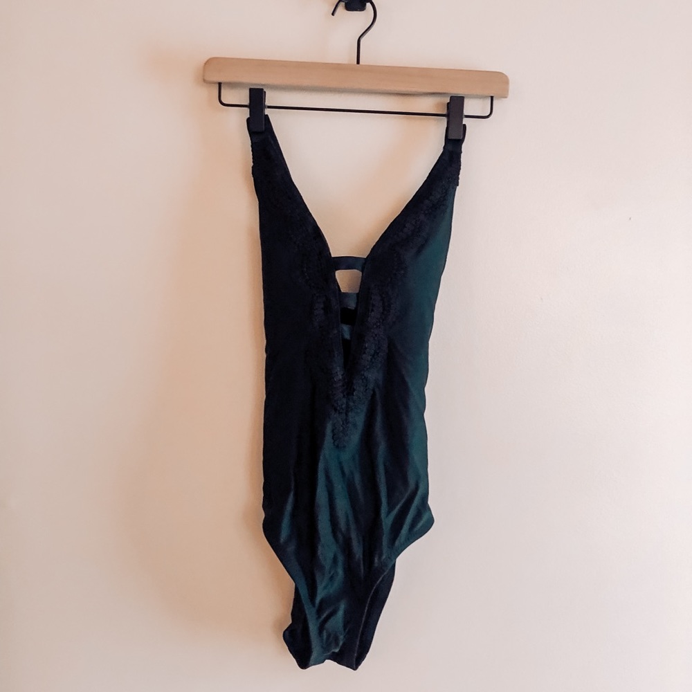 Mossimo Supply Co. Crochet Trim One Piece Swimsuit